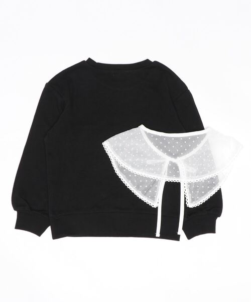 PINKHUNT（ピンクハント）の「PINKHUNT レースつけ襟付きトレーナー 6356K（スウェット・キッズ・ブラック/パープル・140cm/120cm/150cm/160cm/130cm）」の3枚目の写真