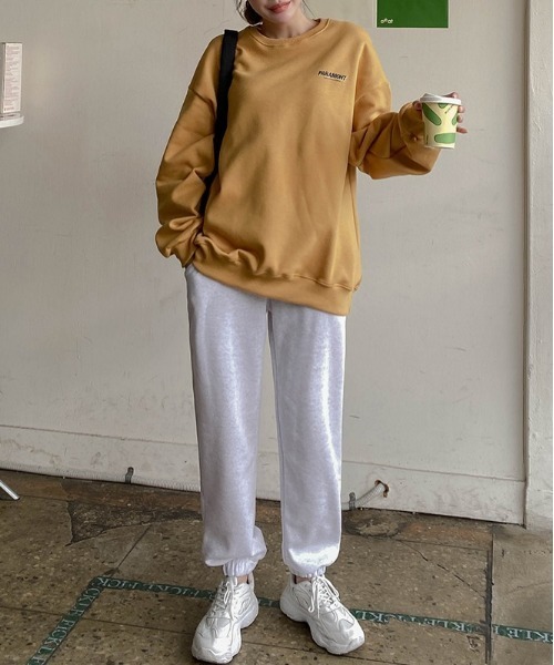 SONA（ソナ）の「SONYUNARA  トレーナージョガーパンツ（スウェットパンツ・レディース・ライトグレー/ブラック/グレー・FREE）」の18枚目の写真