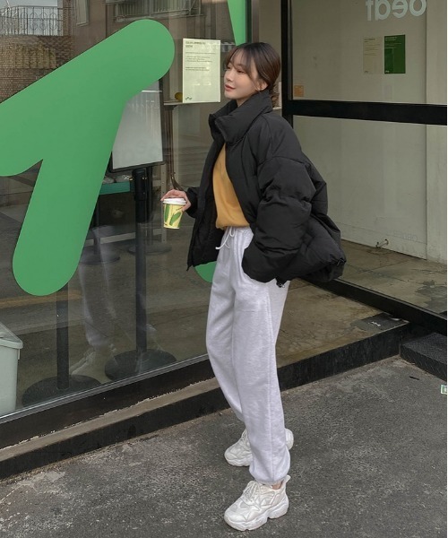 SONA（ソナ）の「SONYUNARA  トレーナージョガーパンツ（スウェットパンツ・レディース・ライトグレー/ブラック/グレー・FREE）」の22枚目の写真