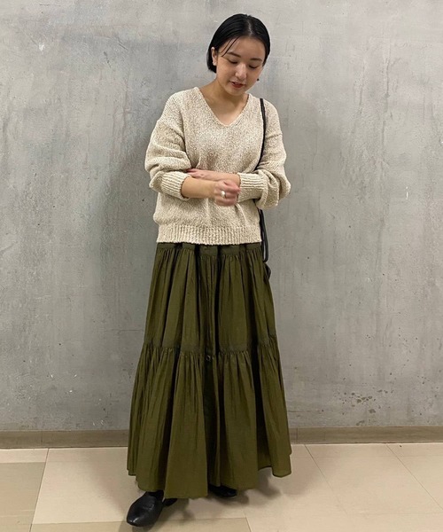 BEARDSLEY（ビアズリー）の「綿麻リリープルオーバー（ニット/セーター・レディース・ベージュ/ホワイト・FREE）」の17枚目の写真