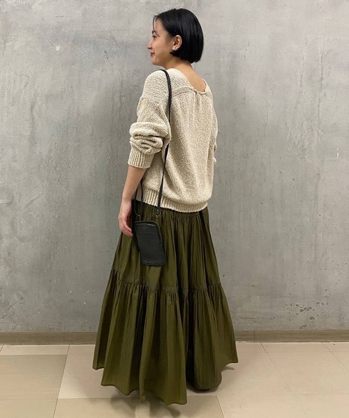 BEARDSLEY（ビアズリー）の「綿麻リリープルオーバー（ニット/セーター・レディース・ベージュ/ホワイト・FREE）」の10枚目の写真