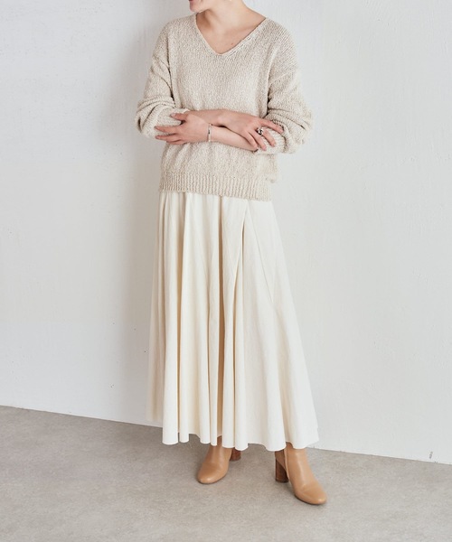 BEARDSLEY（ビアズリー）の「綿麻リリープルオーバー（ニット/セーター・レディース・ベージュ/ホワイト・FREE）」の20枚目の写真