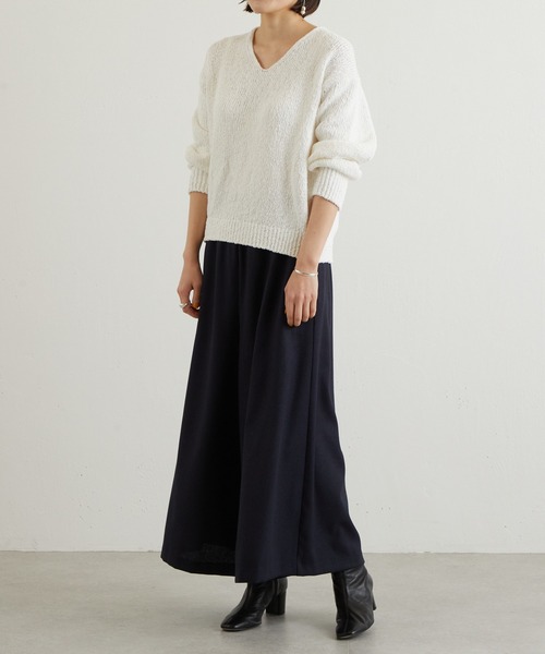 BEARDSLEY（ビアズリー）の「綿麻リリープルオーバー（ニット/セーター・レディース・ベージュ/ホワイト・FREE）」の4枚目の写真