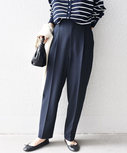 SHIPS(シップス)の「〈手洗い可能〉ストレッチカラーテーパードパンツ◆(その他パンツ・レディース・ネイビー/オフホワイト/グリーン・40/38/36)」の3枚目の写真