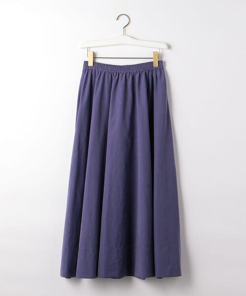 UNITED ARROWS LTD. OUTLET（ユナイテッドアローズアウトレット）の「＜A DAY IN THE LIFE＞ギャザー フレア スカート 85（スカート・レディース・パープル/ベージュ・FREE）」の2枚目の写真