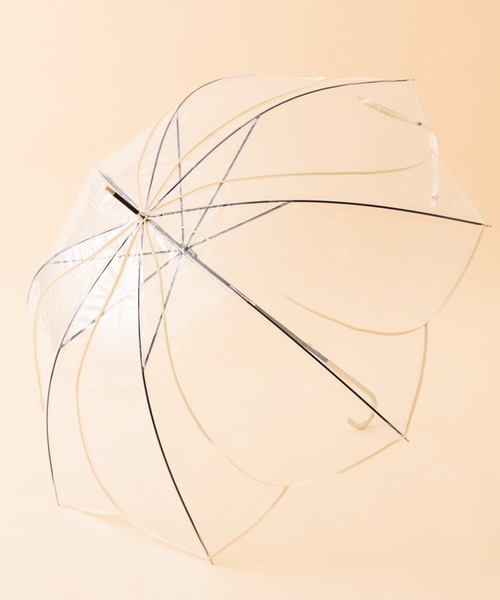 because（ビコーズ）の「because クリアカラーパイピングはなびらビニール長雨傘（長傘・レディース・グレー/ブラウン/ホワイト・FREE）」の22枚目の写真