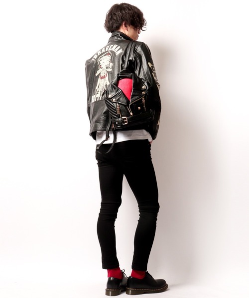 BLACK JACKALL CROWN(ブラックジャッカルクラウン)の「BLACK JACKALL CROWN ライダース デコレーション ミニリュック(バックパック/リュック・レディース・ブラック・FREE)」の12枚目の写真