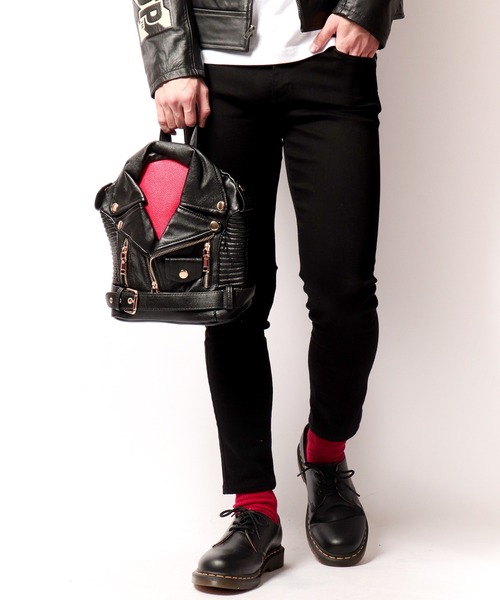 BLACK JACKALL CROWN(ブラックジャッカルクラウン)の「BLACK JACKALL CROWN ライダース デコレーション ミニリュック(バックパック/リュック・レディース・ブラック・FREE)」の7枚目の写真
