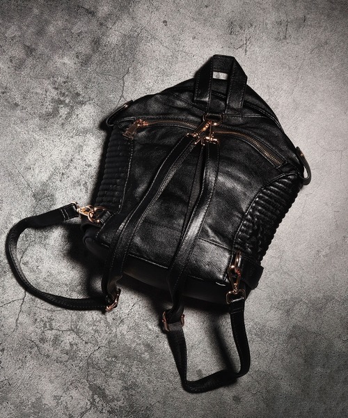 BLACK JACKALL CROWN(ブラックジャッカルクラウン)の「BLACK JACKALL CROWN ライダース デコレーション ミニリュック(バックパック/リュック・レディース・ブラック・FREE)」の18枚目の写真