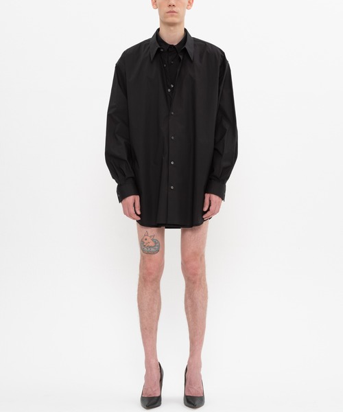 DRESSEDUNDRESSED(ドレスドアンドレスド)の「DRESSEDUNDRESSED Layered Oversized Shirt (DUS22104)(シャツ/ブラウス・メンズ・ホワイト/ブラック・4/2/3)」の13枚目の写真