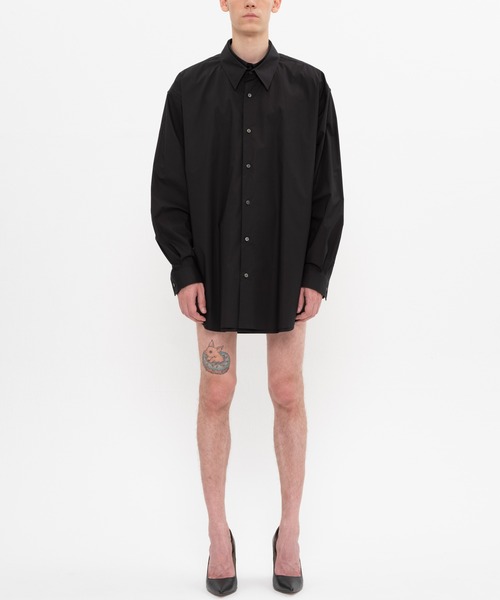 DRESSEDUNDRESSED(ドレスドアンドレスド)の「DRESSEDUNDRESSED Layered Oversized Shirt (DUS22104)(シャツ/ブラウス・メンズ・ホワイト/ブラック・4/2/3)」の10枚目の写真