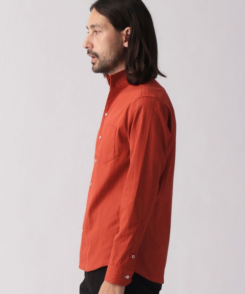 NICOLE CLUB FOR MEN（ニコルクラブフォーメン）の「【22年春モデル】イタリアンカラー長袖シャツ（シャツ/ブラウス・メンズ・ブラック/レッド系その他/ホワイト系その他/ネイビー・LARGE/MEDIUM/X-LARGE）」の7枚目の写真