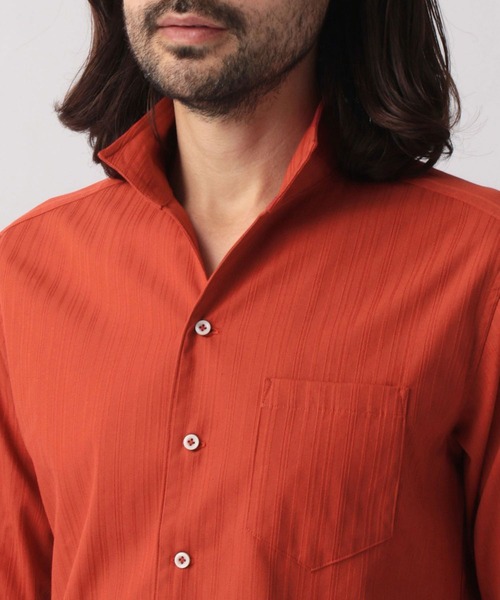 NICOLE CLUB FOR MEN（ニコルクラブフォーメン）の「【22年春モデル】イタリアンカラー長袖シャツ（シャツ/ブラウス・メンズ・ブラック/レッド系その他/ホワイト系その他/ネイビー・LARGE/MEDIUM/X-LARGE）」の17枚目の写真