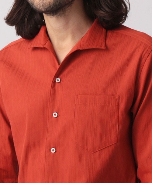 NICOLE CLUB FOR MEN（ニコルクラブフォーメン）の「【22年春モデル】イタリアンカラー長袖シャツ（シャツ/ブラウス・メンズ・ブラック/レッド系その他/ホワイト系その他/ネイビー・LARGE/MEDIUM/X-LARGE）」の20枚目の写真