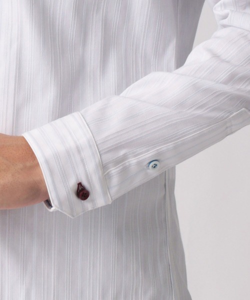 NICOLE CLUB FOR MEN（ニコルクラブフォーメン）の「【22年春モデル】イタリアンカラー長袖シャツ（シャツ/ブラウス・メンズ・ブラック/レッド系その他/ホワイト系その他/ネイビー・LARGE/MEDIUM/X-LARGE）」の15枚目の写真