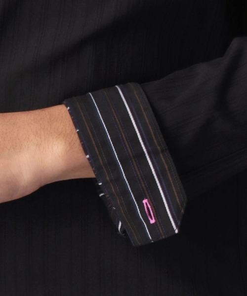 NICOLE CLUB FOR MEN（ニコルクラブフォーメン）の「【22年春モデル】イタリアンカラー長袖シャツ（シャツ/ブラウス・メンズ・ブラック/レッド系その他/ホワイト系その他/ネイビー・LARGE/MEDIUM/X-LARGE）」の21枚目の写真