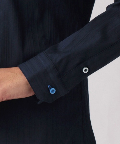 NICOLE CLUB FOR MEN（ニコルクラブフォーメン）の「【22年春モデル】イタリアンカラー長袖シャツ（シャツ/ブラウス・メンズ・ブラック/レッド系その他/ホワイト系その他/ネイビー・LARGE/MEDIUM/X-LARGE）」の13枚目の写真