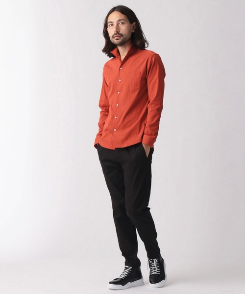 NICOLE CLUB FOR MEN（ニコルクラブフォーメン）の「【22年春モデル】イタリアンカラー長袖シャツ（シャツ/ブラウス・メンズ・ブラック/レッド系その他/ホワイト系その他/ネイビー・LARGE/MEDIUM/X-LARGE）」の19枚目の写真