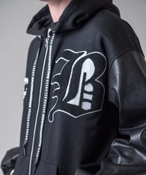 BACKSTAGE PASS(バックステージパス)の「HOODIE-STAJUM(フーディー-スタジャン)ビッグシルエット フード スタジャン(スタジャン・メンズ・ブラック/グレー・1-2/3-4)」の7枚目の写真