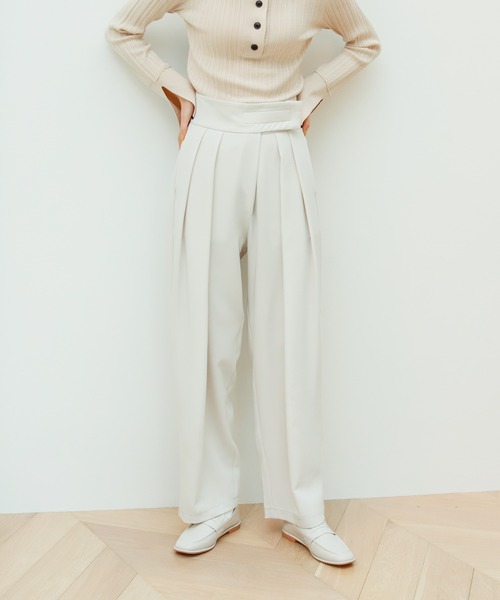 Birthday room（バースデイルーム）の「ウエストベルクロタックカラーパンツ（その他パンツ・レディース・ブラック/ピンク/ブルー/グリーン/ナチュラル/イエロー・SMALL/MEDIUM）」の15枚目の写真