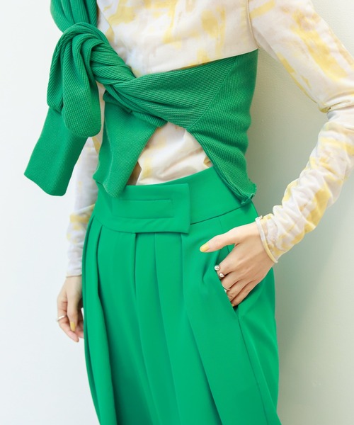 Birthday room（バースデイルーム）の「ウエストベルクロタックカラーパンツ（その他パンツ・レディース・ブラック/ピンク/ブルー/グリーン/ナチュラル/イエロー・SMALL/MEDIUM）」の9枚目の写真