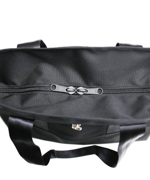 JAM HOME MADE(ジャムホームメイド)の「日本製 エシカルレザー & エココーデュラ コンビ トートバッグ L 大容量 ブランド オリジナル レディース(トートバッグ・レディース・ブラック・ONE SIZE)」の7枚目の写真