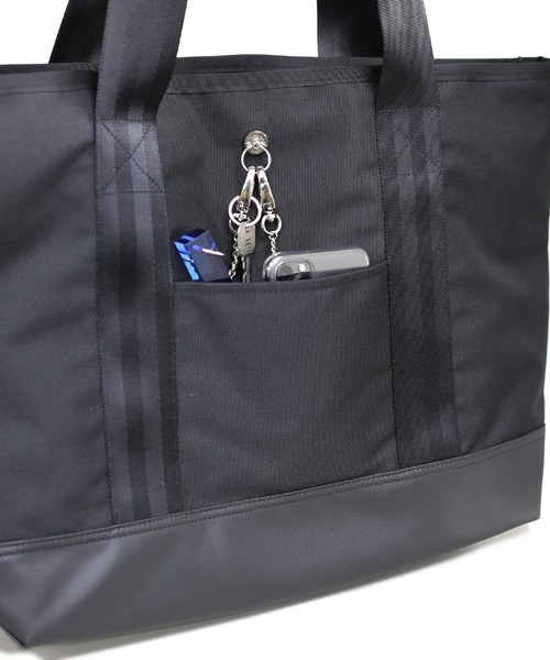 JAM HOME MADE(ジャムホームメイド)の「日本製 エシカルレザー & エココーデュラ コンビ トートバッグ L 大容量 ブランド オリジナル レディース(トートバッグ・レディース・ブラック・ONE SIZE)」の16枚目の写真