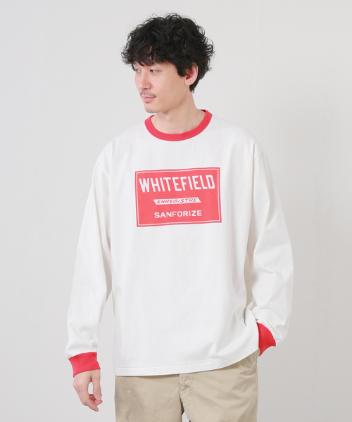 JOURNAL STANDARD(ジャーナルスタンダード)の「【WHITE FIELD/ホワイトフィールド】別注 ビンテージ バック プリント ロンT(Tシャツ/カットソー・メンズ・ネイビー/グリーン/レッド・MEDIUM/LARGE)」の1枚目の写真