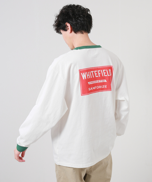 JOURNAL STANDARD(ジャーナルスタンダード)の「【WHITE FIELD/ホワイトフィールド】別注 ビンテージ バック プリント ロンT(Tシャツ/カットソー・メンズ・ネイビー/グリーン/レッド・MEDIUM/LARGE)」の2枚目の写真