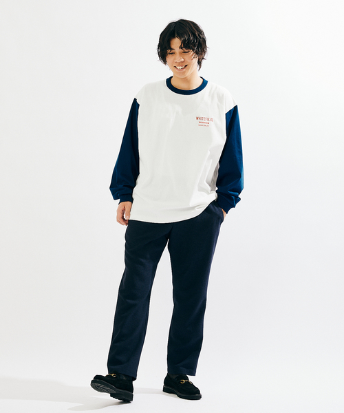 JOURNAL STANDARD(ジャーナルスタンダード)の「【WHITE FIELD/ホワイトフィールド】別注 ビンテージ バック プリント ロンT(Tシャツ/カットソー・メンズ・ネイビー/グリーン/レッド・MEDIUM/LARGE)」の4枚目の写真