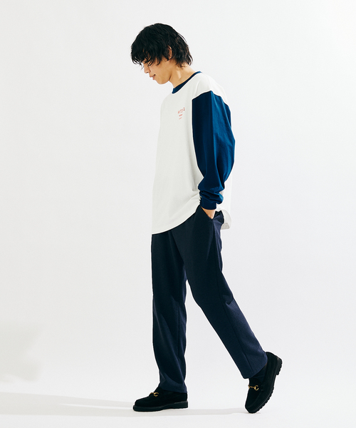 JOURNAL STANDARD(ジャーナルスタンダード)の「【WHITE FIELD/ホワイトフィールド】別注 ビンテージ バック プリント ロンT(Tシャツ/カットソー・メンズ・ネイビー/グリーン/レッド・MEDIUM/LARGE)」の5枚目の写真