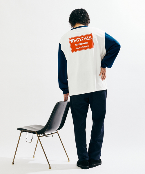 JOURNAL STANDARD(ジャーナルスタンダード)の「【WHITE FIELD/ホワイトフィールド】別注 ビンテージ バック プリント ロンT(Tシャツ/カットソー・メンズ・ネイビー/グリーン/レッド・MEDIUM/LARGE)」の8枚目の写真