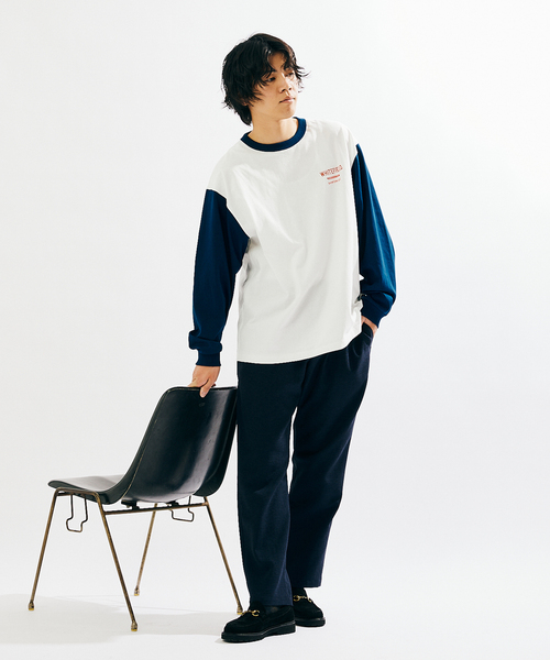 JOURNAL STANDARD(ジャーナルスタンダード)の「【WHITE FIELD/ホワイトフィールド】別注 ビンテージ バック プリント ロンT(Tシャツ/カットソー・メンズ・ネイビー/グリーン/レッド・MEDIUM/LARGE)」の9枚目の写真