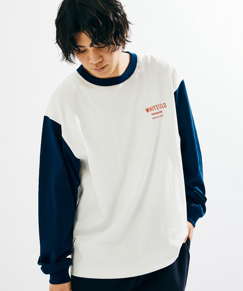 JOURNAL STANDARD(ジャーナルスタンダード)の「【WHITE FIELD/ホワイトフィールド】別注 ビンテージ バック プリント ロンT(Tシャツ/カットソー・メンズ・ネイビー/グリーン/レッド・MEDIUM/LARGE)」の12枚目の写真