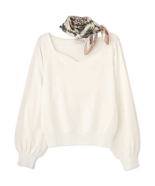 PROPORTION BODY DRESSING（プロポーションボディドレッシング）の「スカーフ付きニット / 1212170210（ニット/セーター・レディース・ホワイト/ネイビー/ブルー・SMALL/MEDIUM）」の12枚目の写真