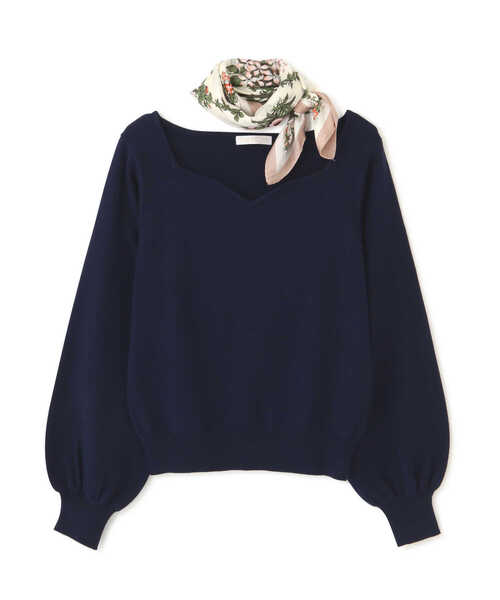 PROPORTION BODY DRESSING（プロポーションボディドレッシング）の「スカーフ付きニット / 1212170210（ニット/セーター・レディース・ホワイト/ネイビー/ブルー・SMALL/MEDIUM）」の22枚目の写真