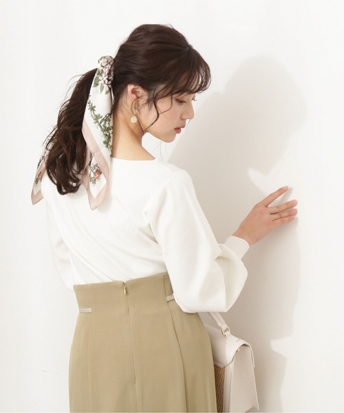 PROPORTION BODY DRESSING（プロポーションボディドレッシング）の「スカーフ付きニット / 1212170210（ニット/セーター・レディース・ホワイト/ネイビー/ブルー・SMALL/MEDIUM）」の6枚目の写真