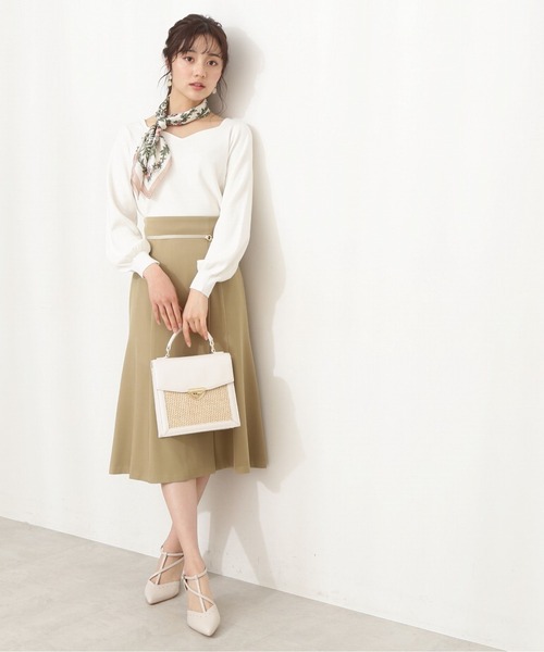 PROPORTION BODY DRESSING（プロポーションボディドレッシング）の「スカーフ付きニット / 1212170210（ニット/セーター・レディース・ホワイト/ネイビー/ブルー・SMALL/MEDIUM）」の10枚目の写真