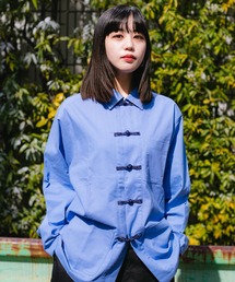 オーバーサイズチャイナシャツ