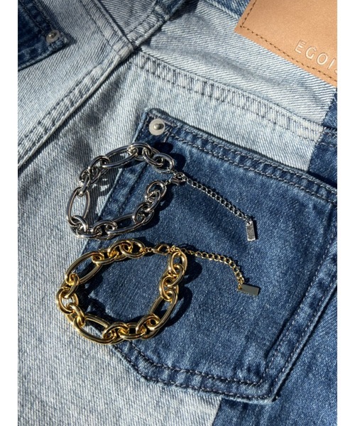 EGOIST（エゴイスト）の「2パターンミックスブレス（ブレスレット・レディース・シルバー/ゴールド・FREE）」の6枚目の写真