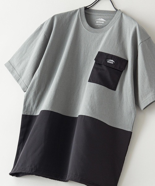 OUTDOOR PRODUCTS APPAREL(アウトドアプロダクツアパレル)の「USAコットン ヘビーウェイト ビッグシルエット ドローコード 切替Tシャツ(Tシャツ/カットソー・メンズ・ベージュ/カーキ/ブラック・X-LARGE/MEDIUM/LARGE)」の3枚目の写真