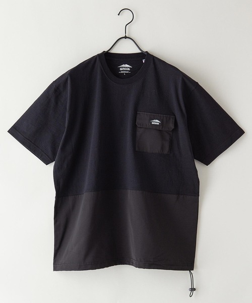 OUTDOOR PRODUCTS APPAREL(アウトドアプロダクツアパレル)の「USAコットン ヘビーウェイト ビッグシルエット ドローコード 切替Tシャツ(Tシャツ/カットソー・メンズ・ベージュ/カーキ/ブラック・X-LARGE/MEDIUM/LARGE)」の4枚目の写真