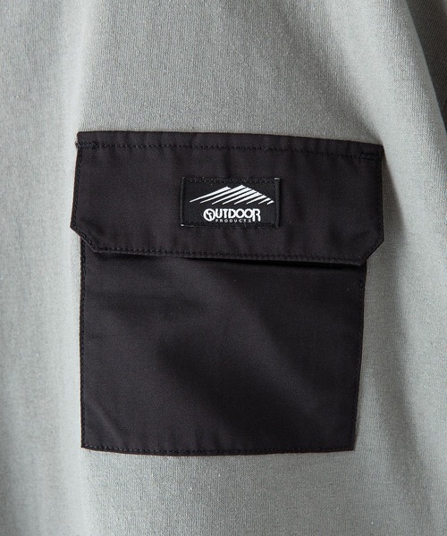 OUTDOOR PRODUCTS APPAREL(アウトドアプロダクツアパレル)の「USAコットン ヘビーウェイト ビッグシルエット ドローコード 切替Tシャツ(Tシャツ/カットソー・メンズ・ベージュ/カーキ/ブラック・X-LARGE/MEDIUM/LARGE)」の8枚目の写真