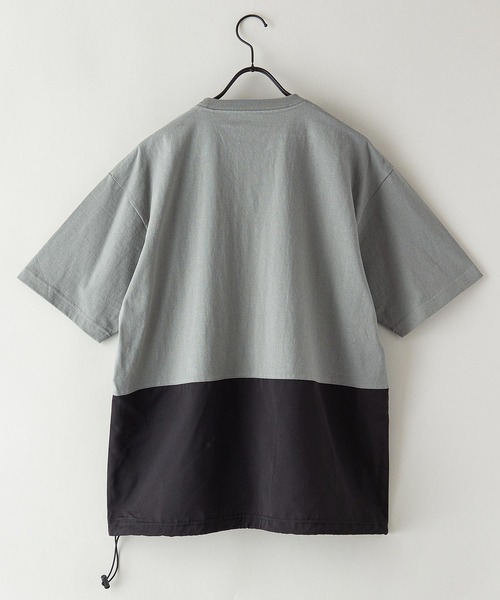 OUTDOOR PRODUCTS APPAREL(アウトドアプロダクツアパレル)の「USAコットン ヘビーウェイト ビッグシルエット ドローコード 切替Tシャツ(Tシャツ/カットソー・メンズ・ベージュ/カーキ/ブラック・X-LARGE/MEDIUM/LARGE)」の12枚目の写真