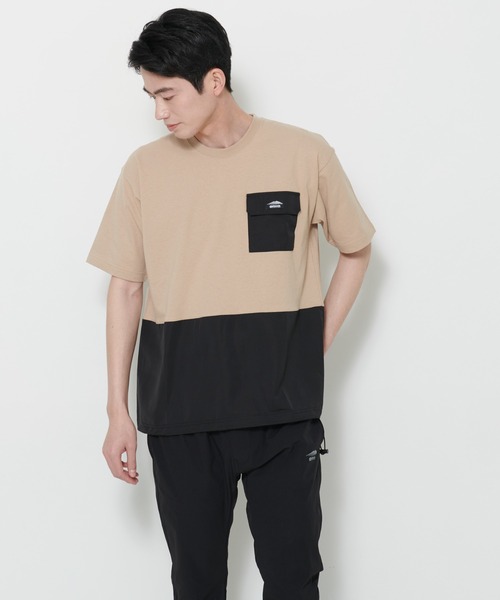 OUTDOOR PRODUCTS APPAREL(アウトドアプロダクツアパレル)の「USAコットン ヘビーウェイト ビッグシルエット ドローコード 切替Tシャツ(Tシャツ/カットソー・メンズ・ベージュ/カーキ/ブラック・X-LARGE/MEDIUM/LARGE)」の16枚目の写真