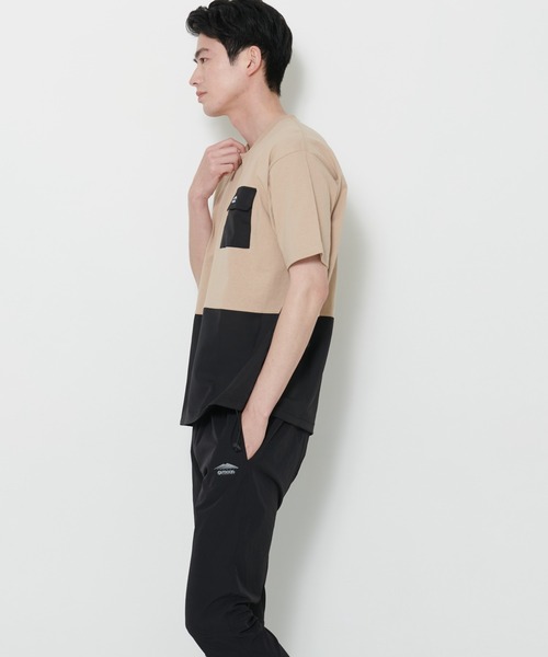 OUTDOOR PRODUCTS APPAREL(アウトドアプロダクツアパレル)の「USAコットン ヘビーウェイト ビッグシルエット ドローコード 切替Tシャツ(Tシャツ/カットソー・メンズ・ベージュ/カーキ/ブラック・X-LARGE/MEDIUM/LARGE)」の18枚目の写真