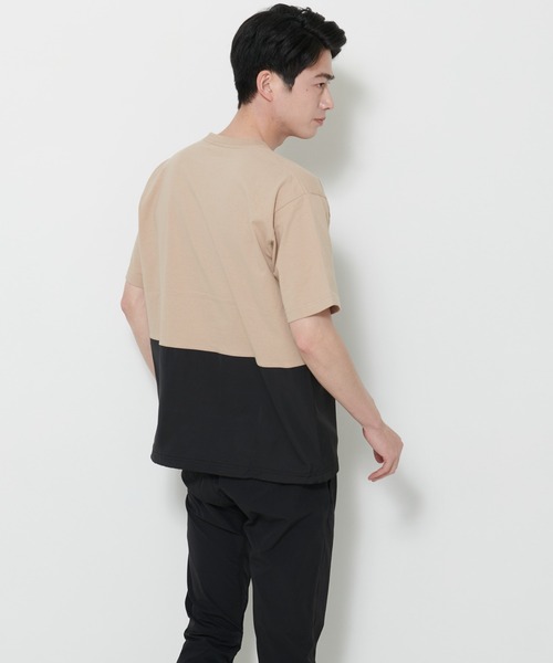 OUTDOOR PRODUCTS APPAREL(アウトドアプロダクツアパレル)の「USAコットン ヘビーウェイト ビッグシルエット ドローコード 切替Tシャツ(Tシャツ/カットソー・メンズ・ベージュ/カーキ/ブラック・X-LARGE/MEDIUM/LARGE)」の19枚目の写真