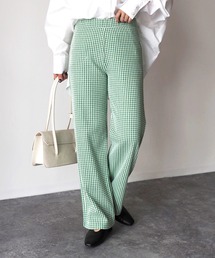 Riberry | 千鳥柄カットジャガードパンツ(スウェットパンツ)