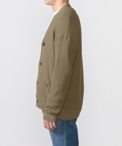 ROBERTO COLLINA(ロベルトコリーナ)の「roberto collina | 長袖ニットカーディガン MEN(カーディガン/ボレロ・メンズ・カーキ/ブラック・50/48)」の6枚目の写真