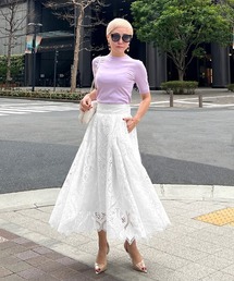 JENNE（ジェンヌ）の「総レース タックフレンチスカート（スカート